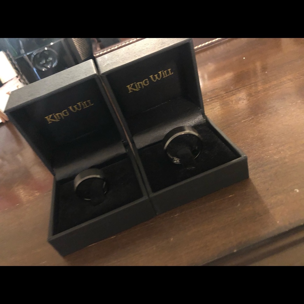 Brand New King William Ring Couple Titanium Set